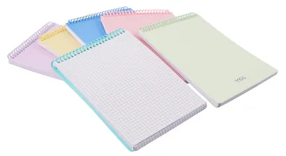 Блокнот в клетку А5 "Pastel", 80 листов, спираль, в ассортименте, Yoi - фото 5