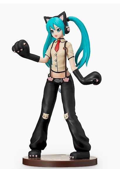 Фигурка аниме SEGA Хатсунэ Мику Кошка Hatsune Miku Project DIVA Hatsune Miku Kitty Cat 23см 40248 - фото 3