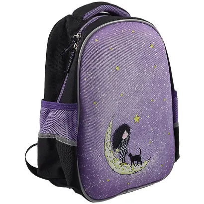 Ранец "ДЕВОЧКА НА ЛУНЕ" 1отд., 37,5*27,5*14,5см, 2 кармана - фото 2