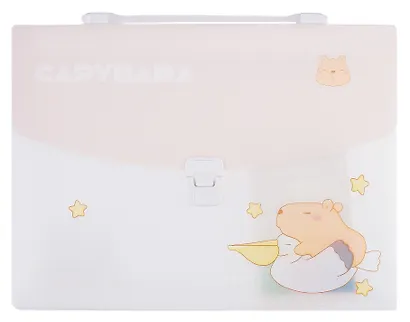 Портфель А4 12 отделений "Capybara" пластик, в ассортименте - фото 5