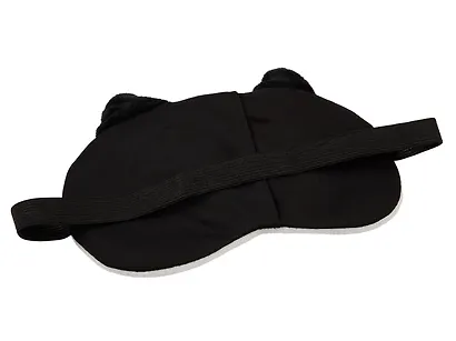 Маска для сна Кот с объемными глазами (плюш) (пакет) белая - фото 5