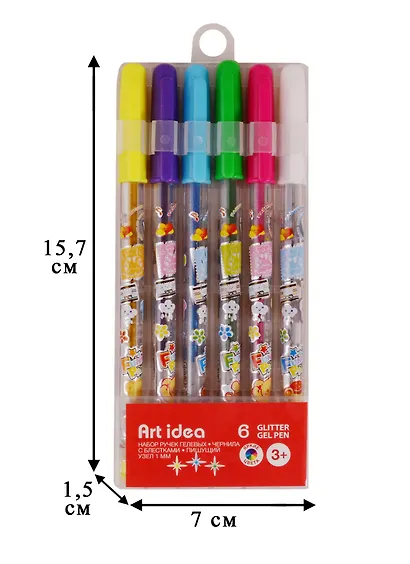 Ручки гелевые Art idea, 6 цветов 1 мм - фото 4