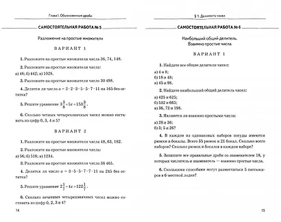 Математика. 6 класс. Дидактические материалы к учебнику Н.Я. Виленкина и др. "Математика. 6 класс. В 2-х частях" - фото 6