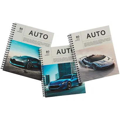 Тетрадь в клетку Listoff, Auto, 80 листов, в ассортименте - фото 5