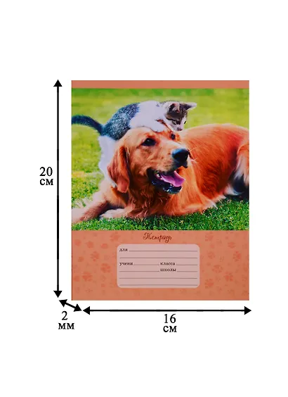 Тетрадь в клетку Unnika, "Лучшие друзья", 12 листов, в ассортименте - фото 3