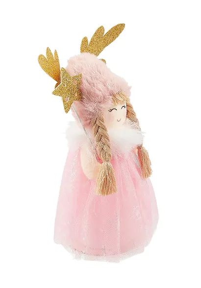 Новогоднее украшение Девочка в шапочке с рожками (текстиль) (16см) (12-06277-NY-18) - фото 2