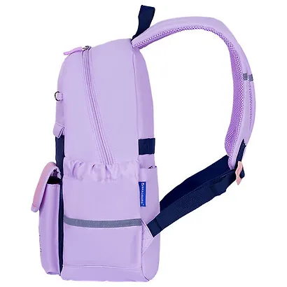 Рюкзак "Lazy cat" 1отд., 40*29*14см. сиреневый, с термонашивками - фото 3