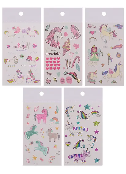 Наклейки татуировки Unicorn в ассортименте - фото 2