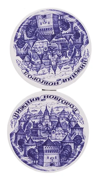 Зеркало мягкое Нижний Новгород,гжель (7см) (320-76-GZ) - фото 3