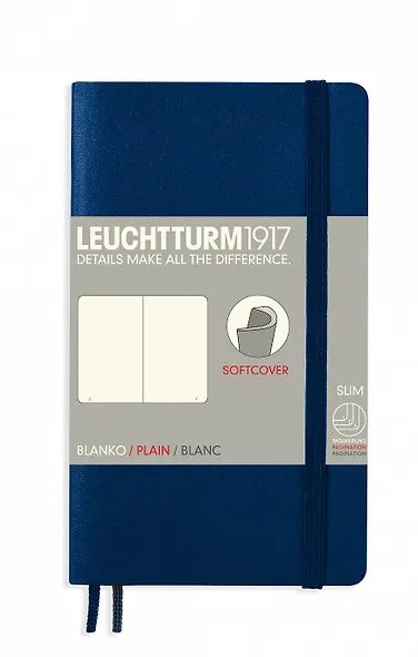 Записная книжка A6, 61 лист, нелинованная "Classic", мягкая обложка, синий неви, Leuchtturm1917 - фото 1