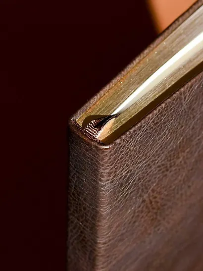 Ежедневник недатированный А5 160 листов "Шеврет глосс" коричневый, мягкий переплёт, искусственная кожа - фото 15