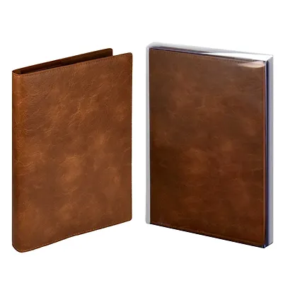 Ежедневник недат. А5+ 160л 175*245 "Шеврет" коричневый, кожзам, мягк.переплет, блинтовое тиснение, офсет, ляссе из иск.кожи, подар.упаковка - фото 2