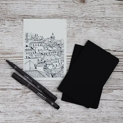 Линер черный "PIN" 06, толщина линии 0.6, UNI - фото 3