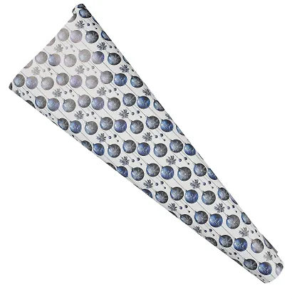 Бумага упаковочная 70*100см "Синие шары" НГ,супергладкая,инд.уп. - фото 2