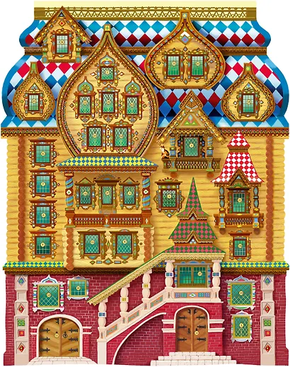 Адвент-календарь «Терем-теремок» с окошками - фото 1