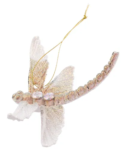 Новогоднее подвесное украшение Золотая стрекоза (полистирол) (12,5х10) - фото 3