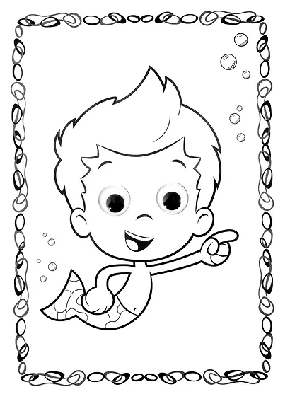 Раскраска BUBBLE GUPPIES (Гуппи и Пузырики) - фото 2