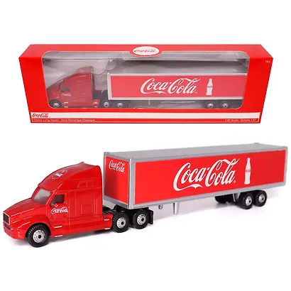 Машинка литая коллекционная Motor City Classics - Die-сast модель по лицензии Coca-Cola Classic Long Hauler, масштаб 1:87 - фото 1