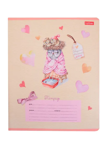 Тетрадь в линейку Hatber, "Совушки-милашки", 12 листов, в ассортименте - фото 7