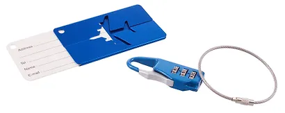 Travel набор Бирка и замочек для багажа (синий) (12-travel22-B5) - фото 4