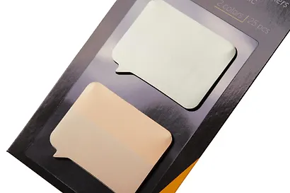 Закладки самоклеящиеся 40*28 мм, 2 цветов*25 листов, "Сноска" металлик, Schiller - фото 5