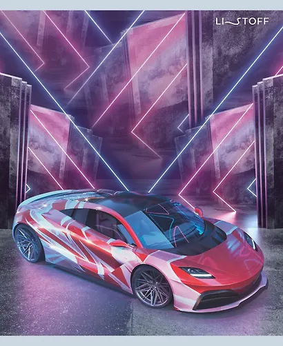 Тетрадь в клетку Listoff, "Спортивные авто", 48 листов, в ассортименте - фото 4