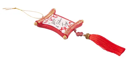 Новогоднее подвесное украшение Восточный свиток (полирезина) (16x6,3) - фото 2
