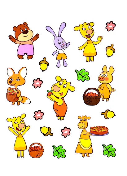 Наклей и раскрась для для малышей. "Оранжевая корова" - фото 2