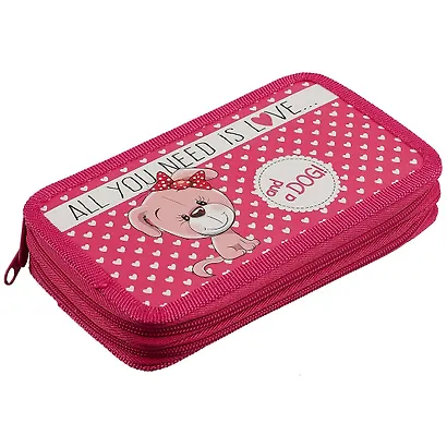 Пенал 2 отделения "Toy pet" 19*11, молния, полиэстер - фото 1