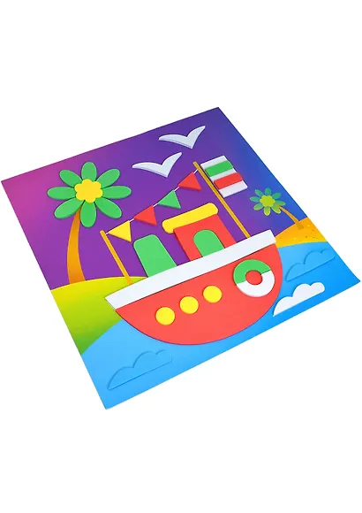 Набор для творчества. Мягкая картинка. Кораблик - фото 4