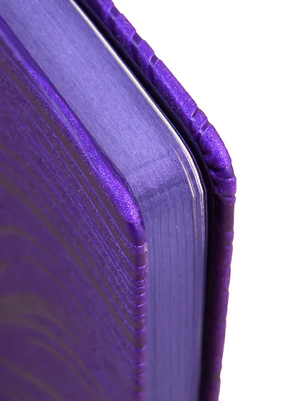 Ежедневник недат. А6 120л Шиммер фиолетовый, кожзам, тв. переплет, блинт.тиснение, тонир.блок, ляссе - фото 4