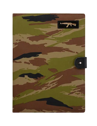 Еженедельник А4, 144 стр. недатированный Lezar с кобурной застежкой, кожзам камуфляж - фото 1