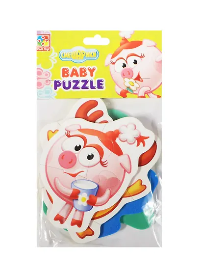 Пазлы мягкие Baby puzzle Смешарики Нюша, Кар Карыч, Лосяш, Бараш - фото 1