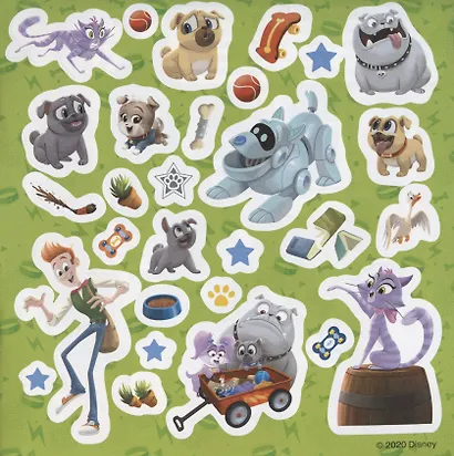 Развивающая книжка с многоразовыми наклейками для малышей № МНК 2002 "Дружные мопсы. Учим цвета" - фото 3