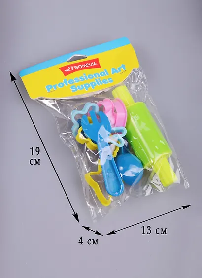 Набор формочек и инструментов для лепки в пакете с хеддером (11-21657-8100MJ) - фото 2