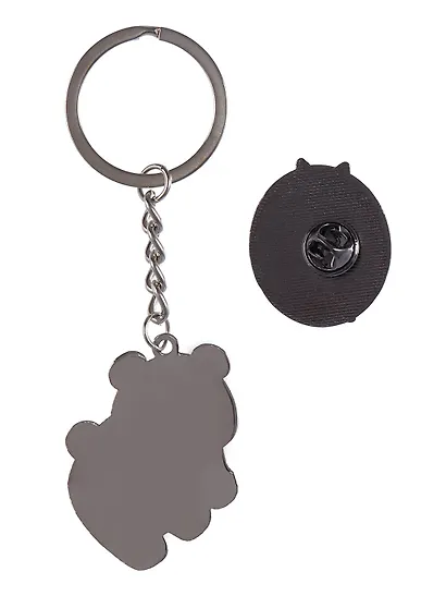 Набор Брелок My lucky charm Панда (металл) (12-07150-Z1825)+Значок Pin Joy Коты Инь-Ян (металл) (12-08599-962) - фото 7