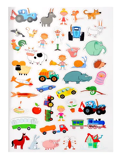 Раскраска с наклейками. Синий трактор - фото 2