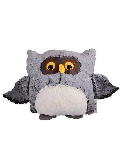 Мягкая игрушка Сова, цвет темно-серый (текстиль) (30х30) - фото 1