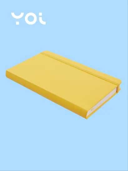 Скетчбук 13 х 21, 80 листов, желтый, 140г/м2, слоновая кость, Yoi - фото 2