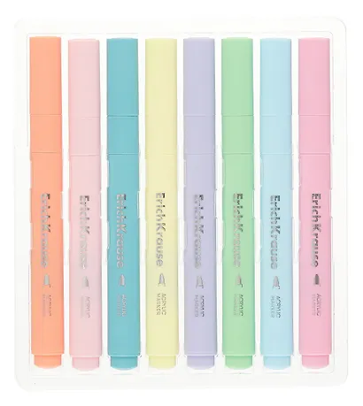 Маркеры акриловые 08цв "Art Spirit Pastel" пулевидные, водн.основа, пл.уп., ErichKrause - фото 2