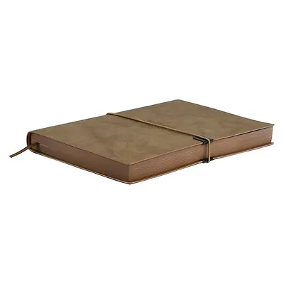 Ежедневник дат. 2026г. А5 176л "Тиволи глосс" бежевый, кожзам, мягк. переплет, застёжка-резинка, блинт.тиснение, офсет, справ.мат-лы, ляссе, инд.уп - фото 4