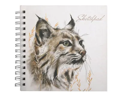Альбом для эскизов Скетчпад Феникс+ 80л 195*195мм Дикие кошки твердая обложка на спирали - фото 2