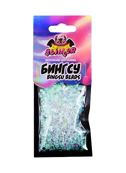 Наполнение для слайма Бингсу белый  ТМ Slimer, пластик - фото 1