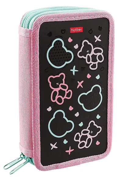 Пенал 2 отделения "Мой мишка" 19*11 см, молния - фото 1