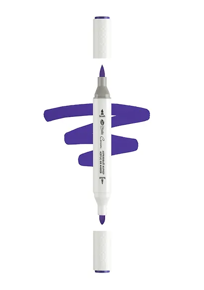 Маркер акриловый "Сонет" сапфировый, двусторонний, перо кисть/пуля - фото 1