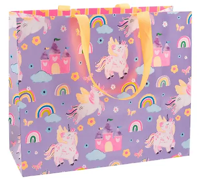 Пакет А4 32*26*12 "Радужный единорог" дет., бум.мат.ламинат - фото 1