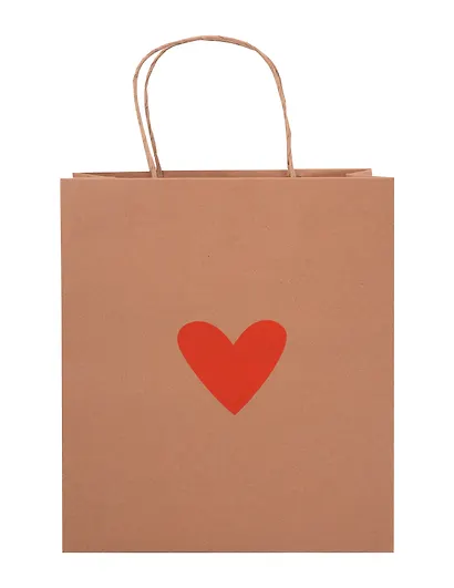 Пакет А5 26*22*10 "Сердечко" крафт - фото 3