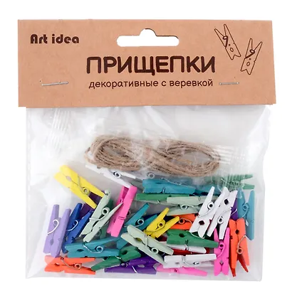 Прищепки декоративные цветные - фото 1