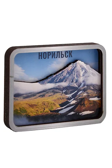 Сувенирный магнит Гора (Норильск) (дерево) (НрскГр1) - фото 2