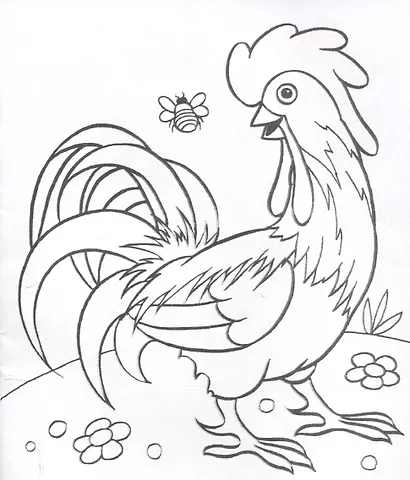 Раскраска малышам "Гусь" - фото 4